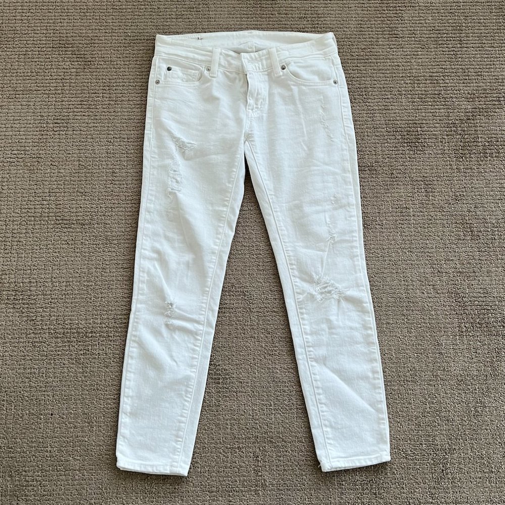 Denim & Supply Ralph Lauren Distressed White Jeans